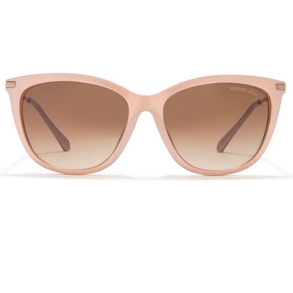 NWT Michael Kors 56mm cat eye sunglasses blush/camel - Picture 2 of 14